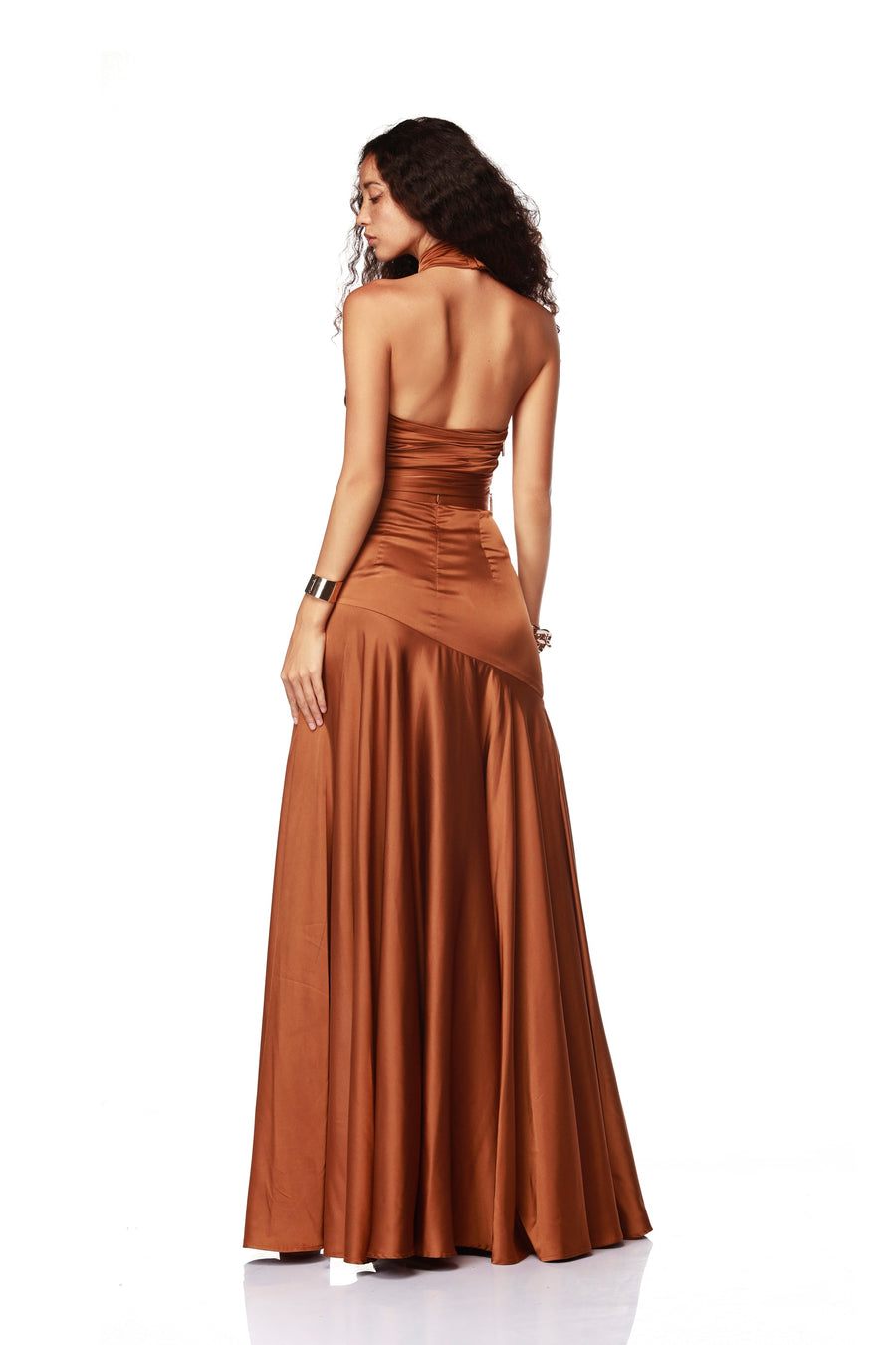NEW CLEOPATRA SILK COPPER GOWN