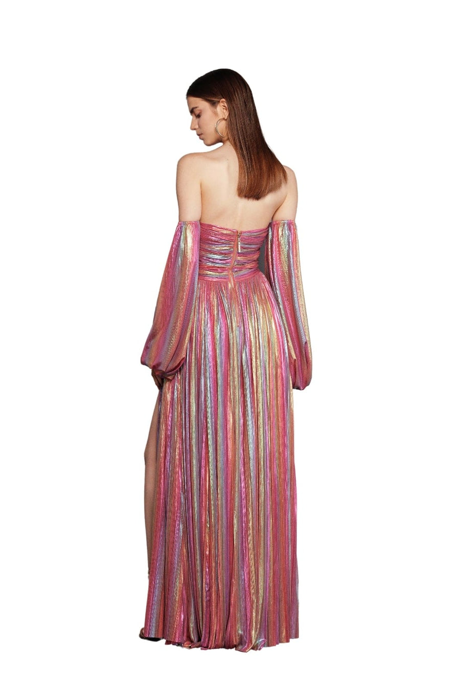 VALERIE METALLIC ROSE GOWN