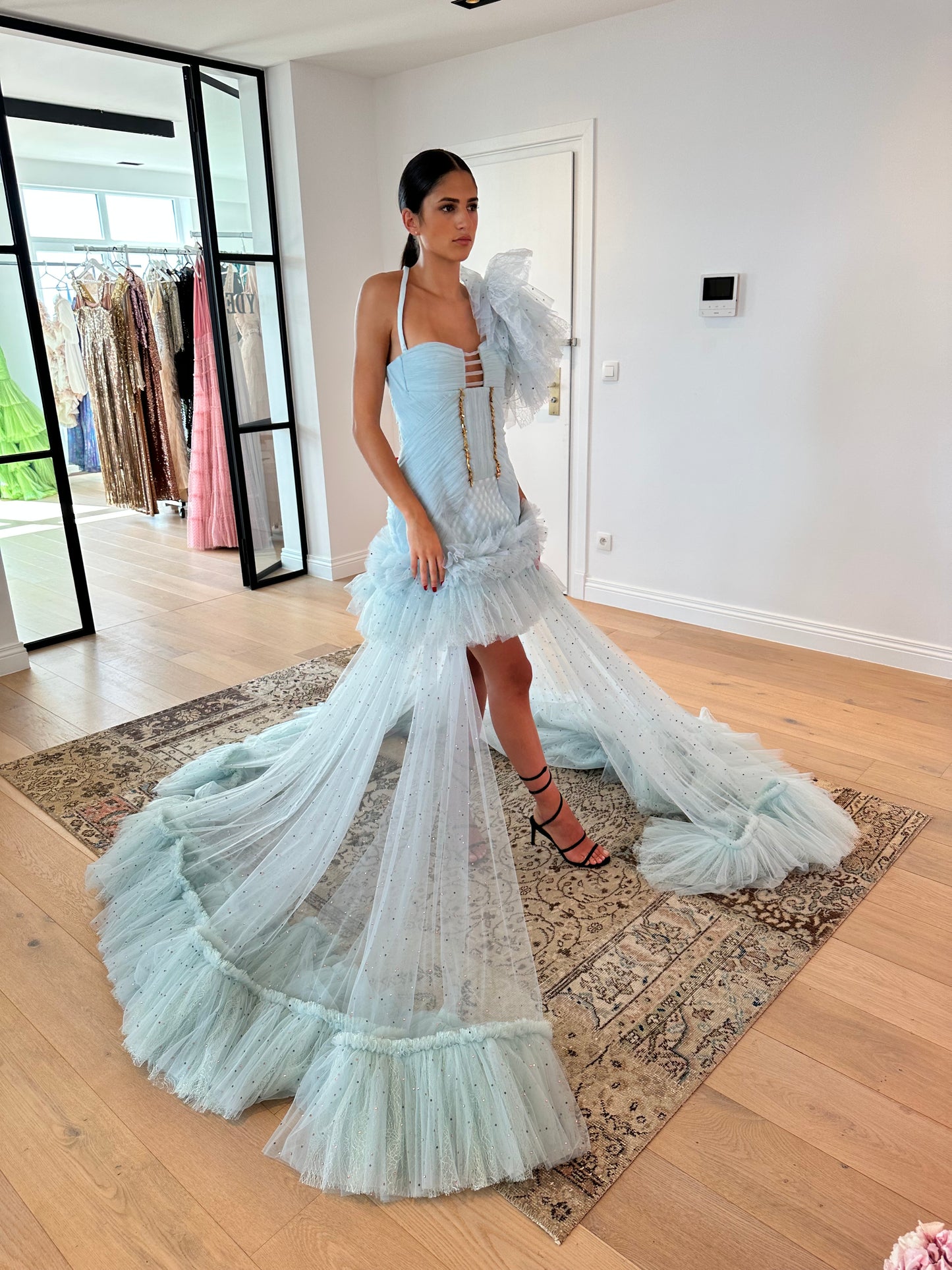 FRONT SLIT DETAILLED MAXI DRESS