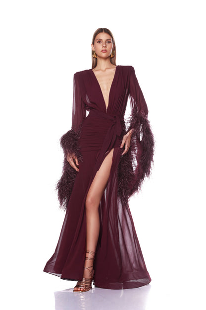 NEW GEISHA BURGANDY GOWN