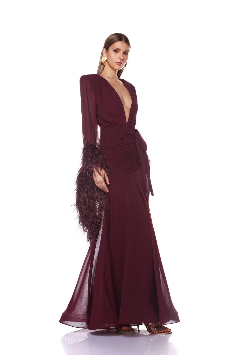 NEW GEISHA BURGANDY GOWN