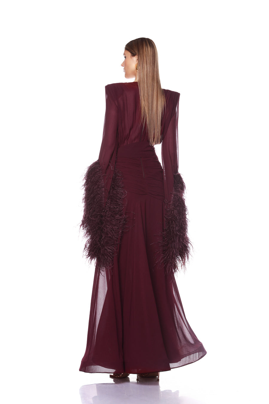NEW GEISHA BURGANDY GOWN