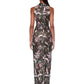 NEW LEONA EMBROIDERED HALTERNECK GOWN