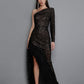 LOLA ONE SLEEVE BLACK GOWN