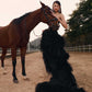 NEW LOUISA NOIR STRAPLESS FEATHER GOWN