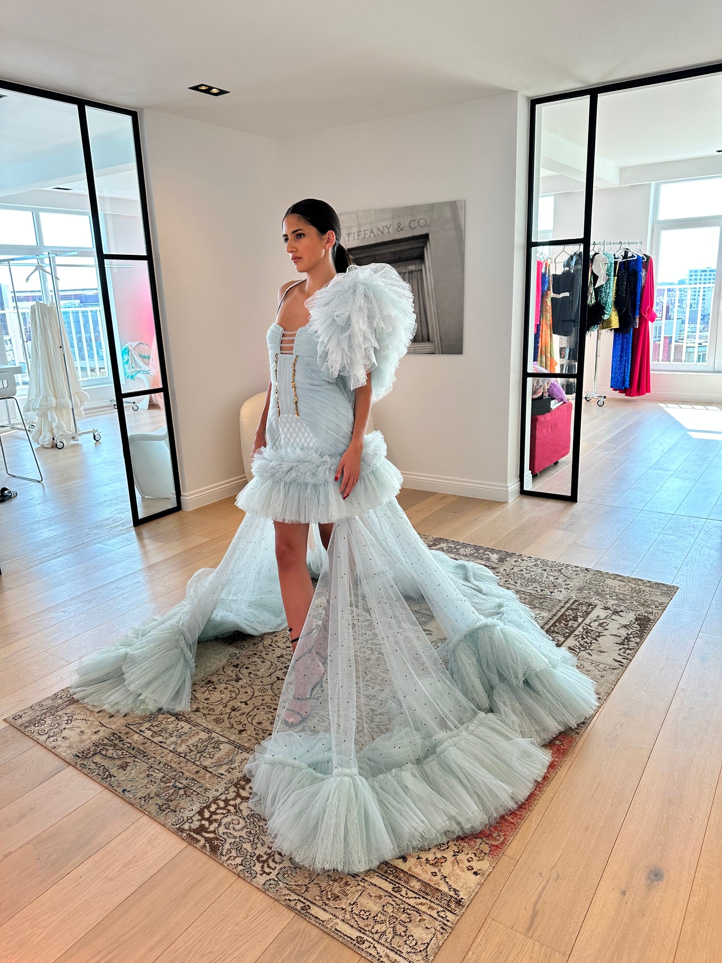 FRONT SLIT DETAILLED MAXI DRESS