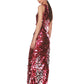 NEW FARAH ONE SHOULDER FUSCHSIA GOWN