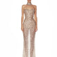 GISELLE SILVER SEQUIN GOWN