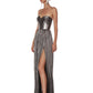 FLORENCE STRAPLESS SILVER GOWN