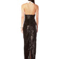 NEW WEDNESDAY SEQUIN HALTERNECK GOWN