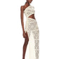 AMEENA CUT OUT ONE SHOULDER GOWN