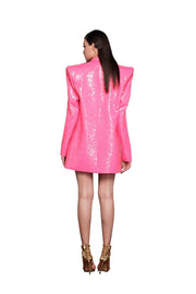 CAPRI NEON PINK SEQUIN BLAZER