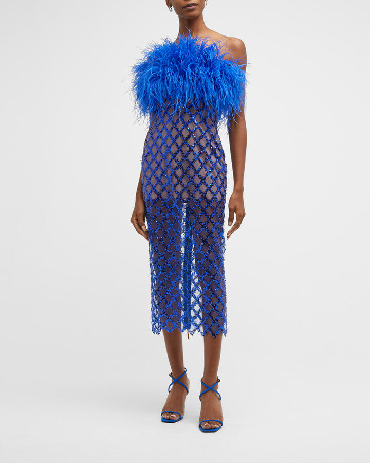AFIYA X COCO COBALT DRESS