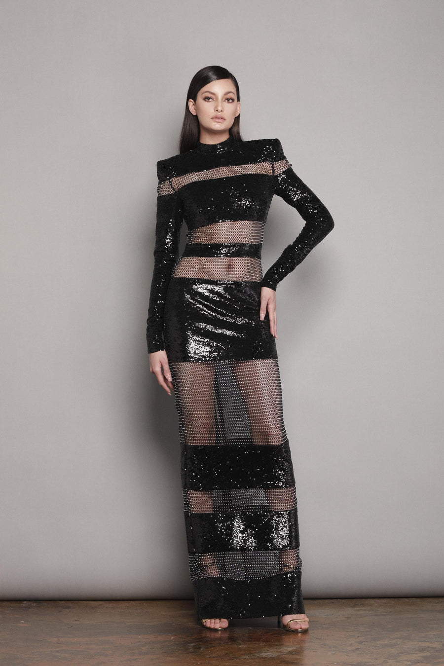 ELISE DIAMOND NOIR GOWN