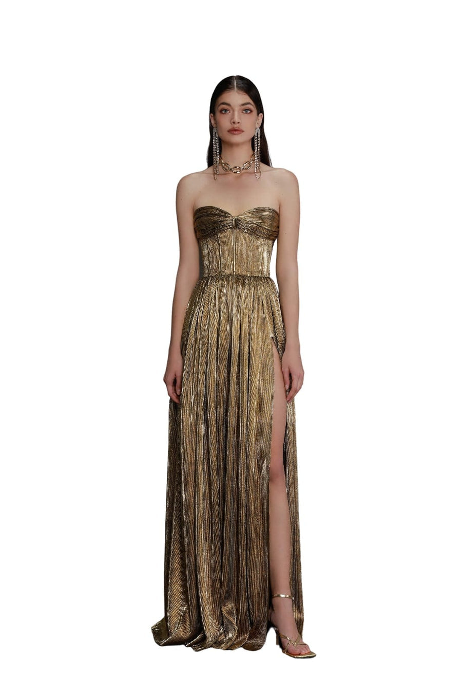 FLORENCE STRAPLESS GOLD GOWN