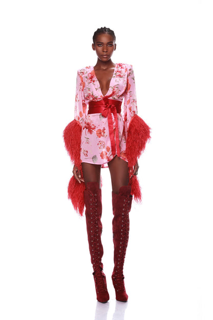 GEISHA POPPY MINI DRESS