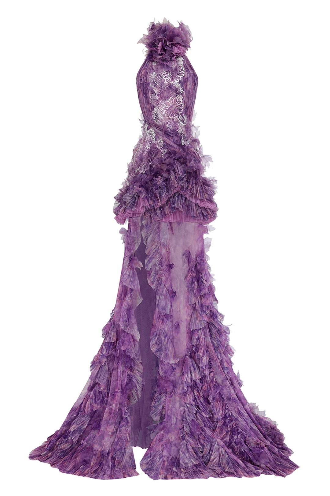 NEW HALTER NECK FRONT SLIT MAXI DRESS