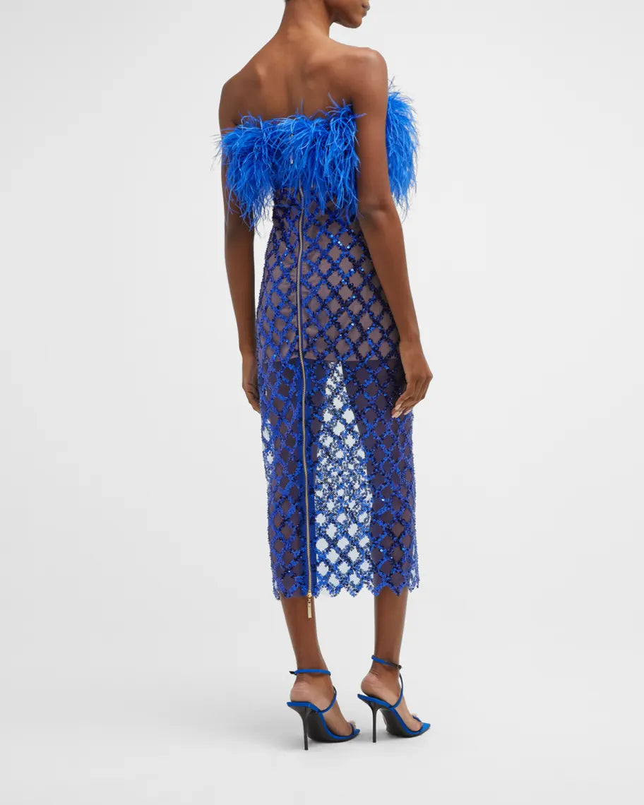 AFIYA X COCO COBALT DRESS