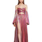 VALERIE METALLIC ROSE GOWN