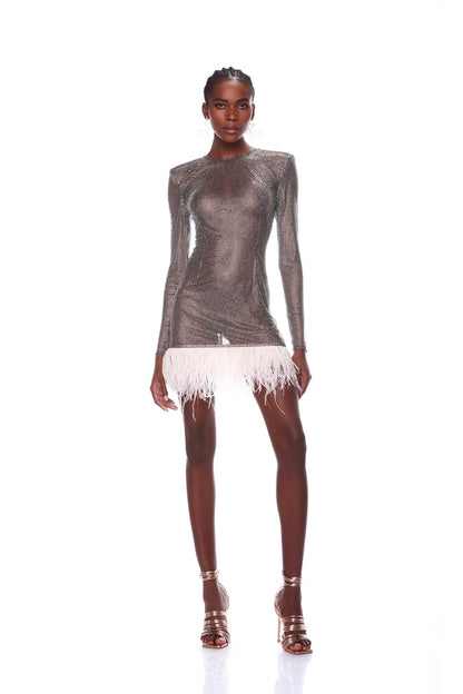 WEBB FEATHER MINI DRESS