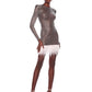 WEBB FEATHER MINI DRESS
