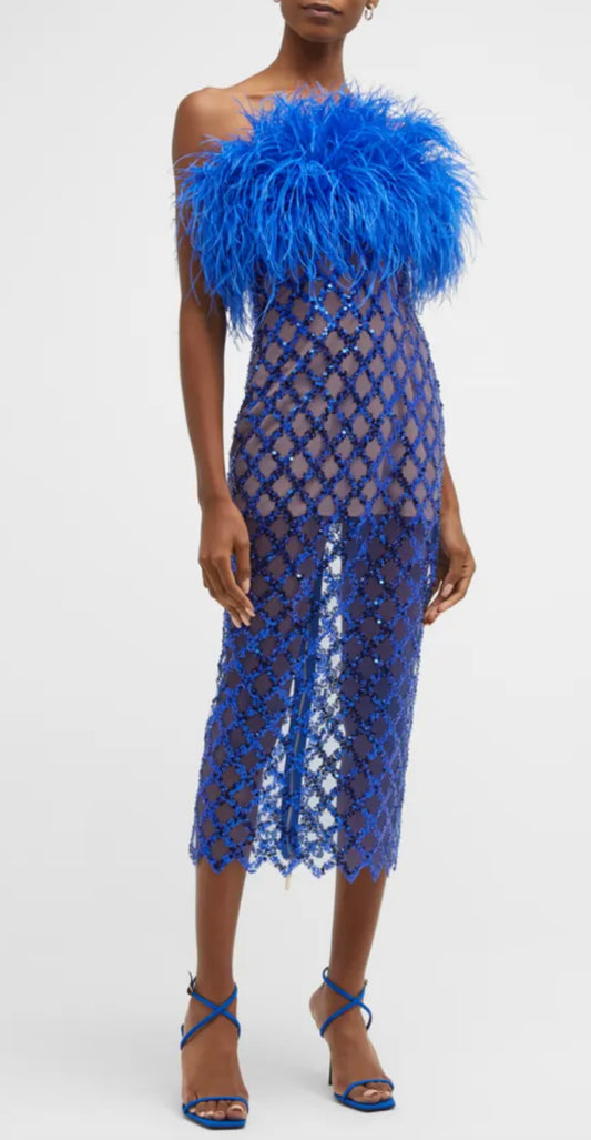 AFIYA X COCO COBALT DRESS