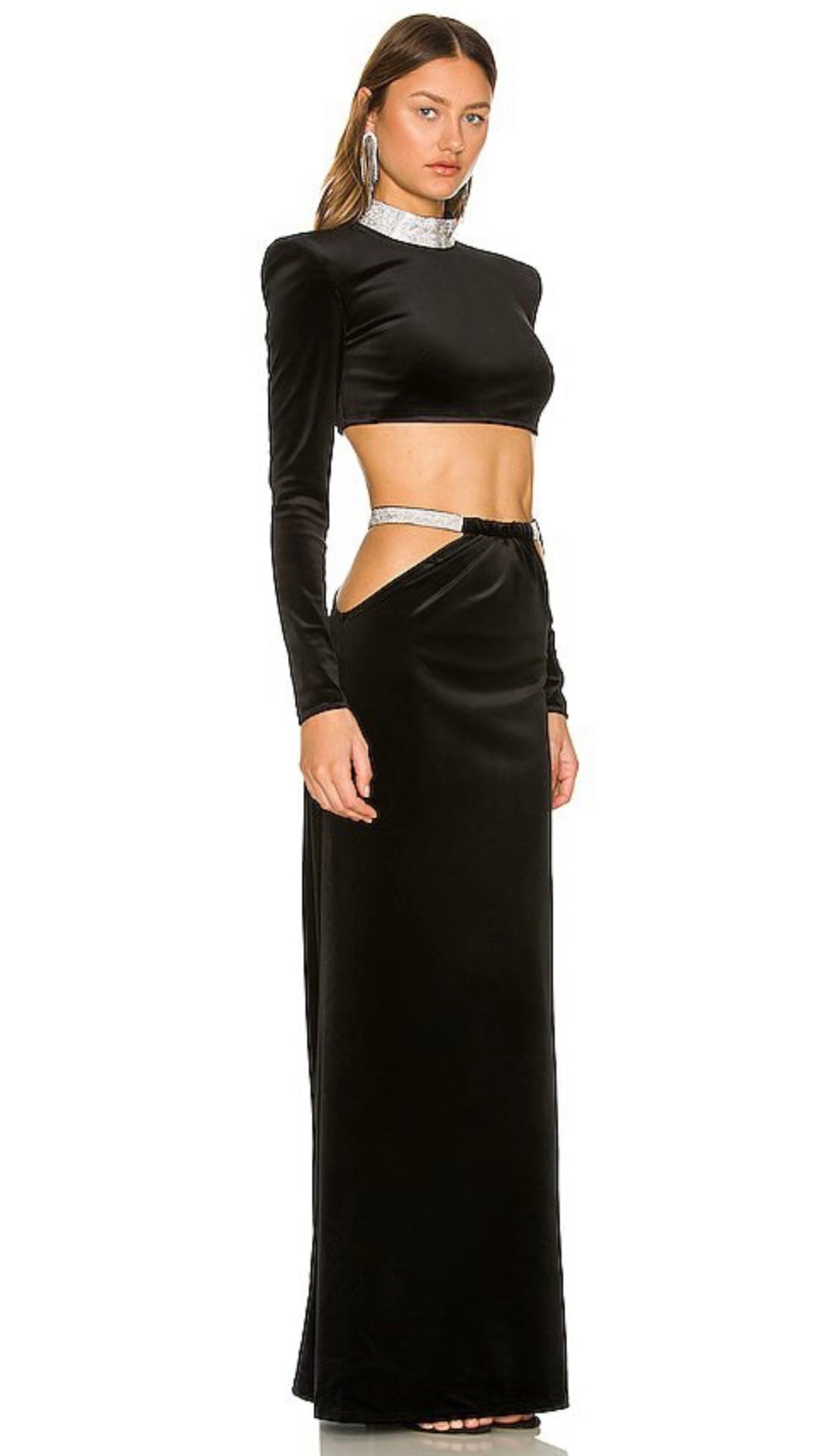 CLEOPATRA BLACK VELVET TWO PIECE SET